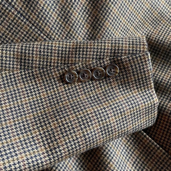 *EXLNT CONDITION* John W. Nordstrom Cashmere Sport Coat in Brn/Blk Houndstooth - Picture 9 of 9